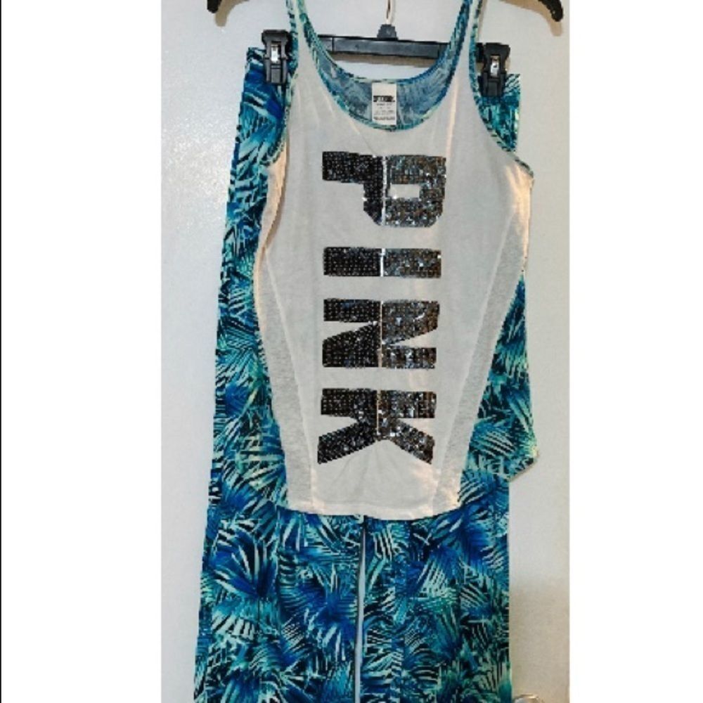 VS PINK TROPICAL BLING OUTFIT S